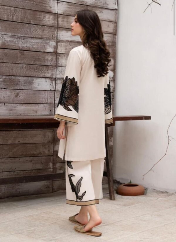 Almond ( Stitched Emb 2 Pcs) With plazo - Image 6