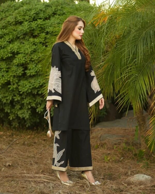 Almond ( Stitched Emb 2 Pcs) With plazo - Image 12