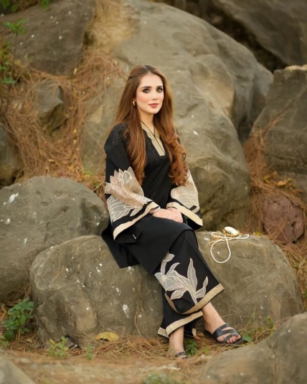 Almond ( Stitched Emb 2 Pcs) With plazo - Image 14