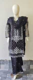 3 PCs Organza Ready to Wear for Girls and Women