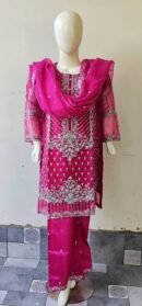 3 PCs Organza Ready to Wear for Girls and Women