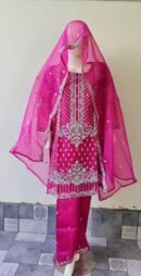 3 PCs Organza Ready to Wear for Girls and Women