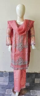3 PCs Organza Ready to Wear for Girls and Women