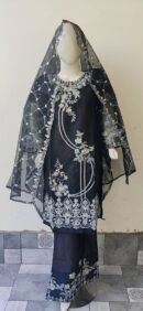 3 PCs Organza Ready to Wear for Girls and Women