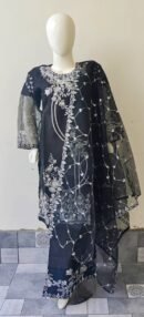 3 PCs Organza Ready to Wear for Girls and Women