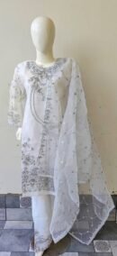 3 PCs Organza Ready to Wear for Girls and Women