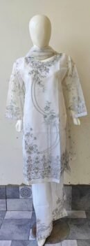 3 PCs Organza Ready to Wear for Girls and Women