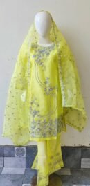 3 PCs Organza Ready to Wear for Girls and Women