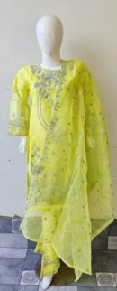 3 PCs Organza Ready to Wear for Girls and Women