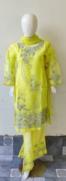 3 PCs Organza Ready to Wear for Girls and Women