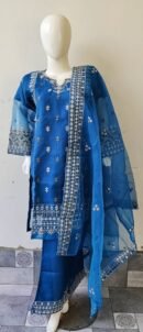 3 PCs Organza Ready to Wear for Girls and Women
