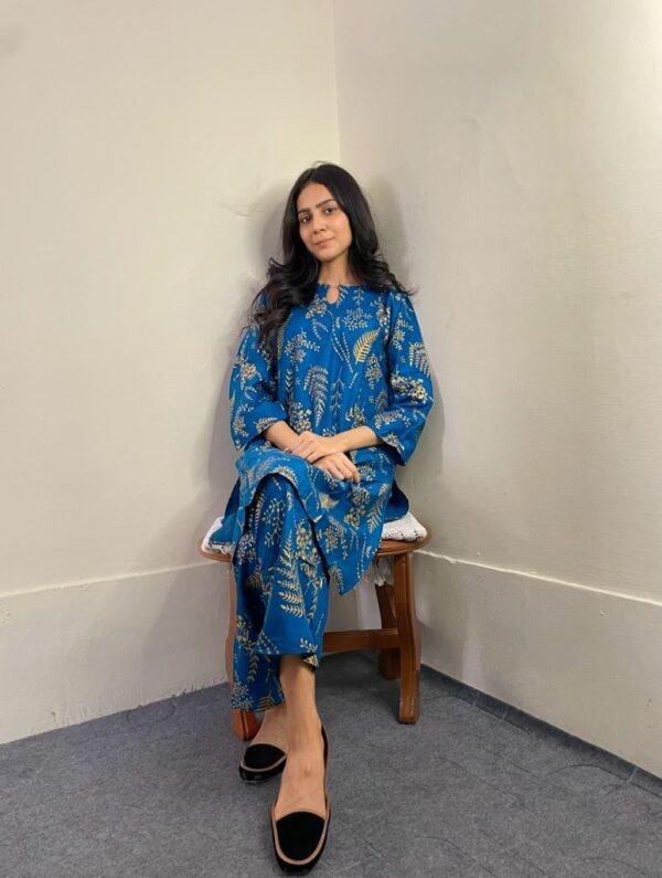 Floral Leaf Print (Stitched 2 Pcs) - Image 2