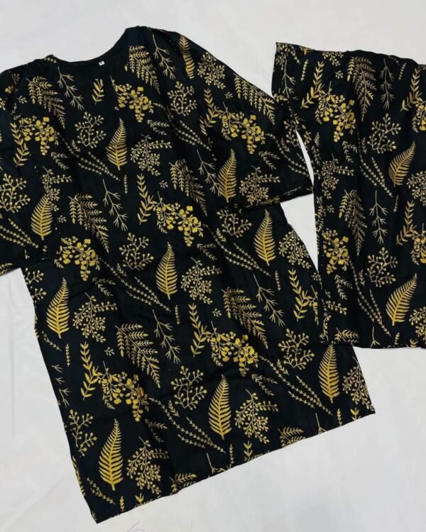 Floral Leaf Print (Stitched 2 Pcs) - Image 8